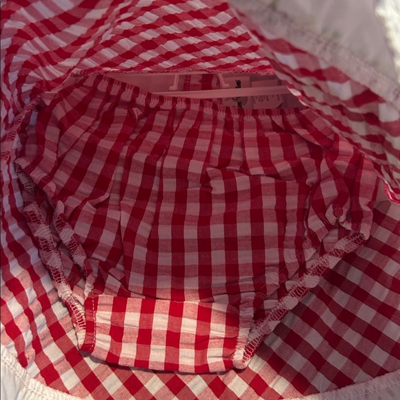 Girls 18 month new nwt watermelon Gigham seersucker casual dress bloomers - Picture 3 of 4